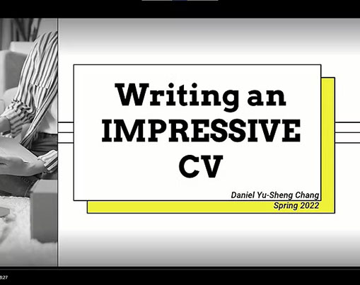 English Resume Workshop by Mr. Yu-Sheng Chang